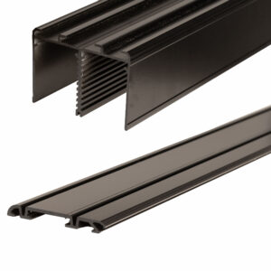 FlexiSlide tweevoudige zwart aluminium plafond- & vloerrails