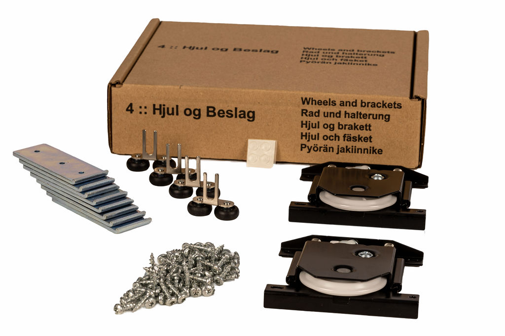 FlexiSlide wielen en haken